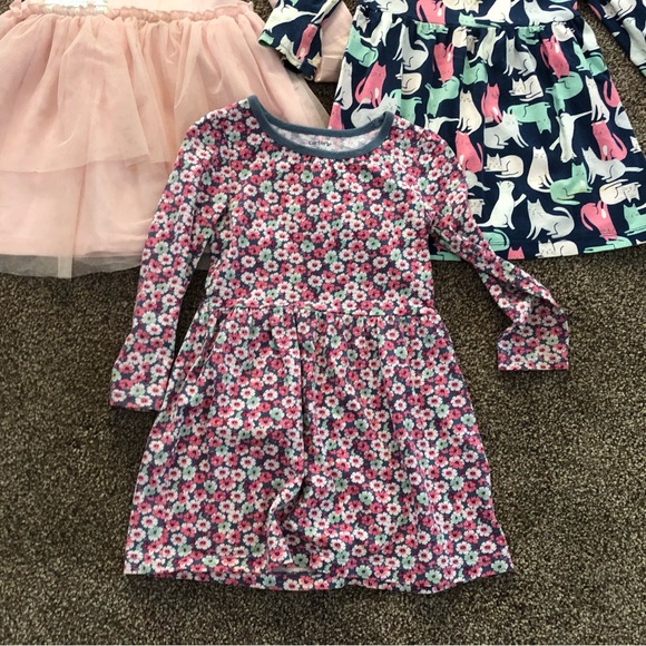 Carterβs girls 3T toddler play dresses long sleeve tulle tutu unicorn bundle lot - Picture 3 of 10